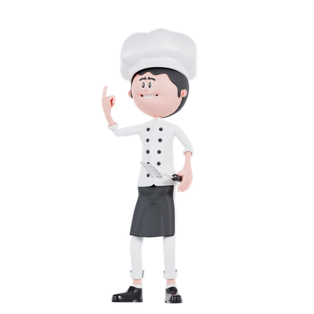 Chef Get An Idea  3D Illustration