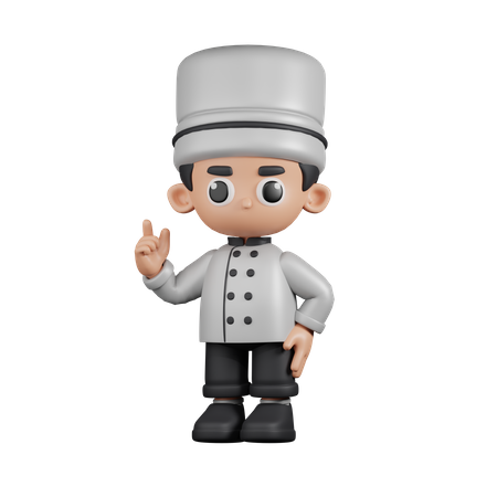 Chef Giving Advise  3D Illustration
