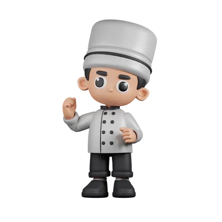 Chef Giving Congratulation  3D Illustration