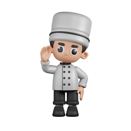 Chef Greeting  3D Illustration