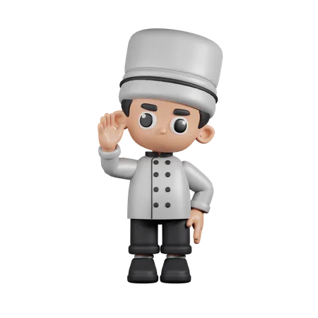 Chef Greeting  3D Illustration