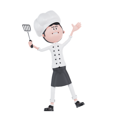 Chef Happy Pose  3D Icon