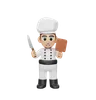 Chef Holding Chopping Tool