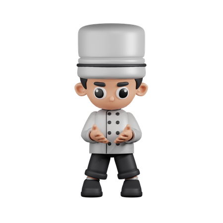 Chef Holding Something  3D Illustration