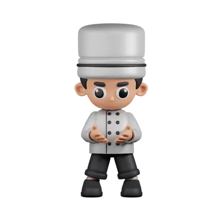 Chef Holding Something  3D Illustration