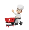 chef indo às compras