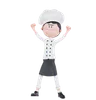 Chef Is Standing And Happy