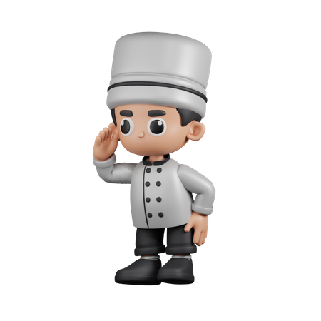 Chef Looking  3D Illustration