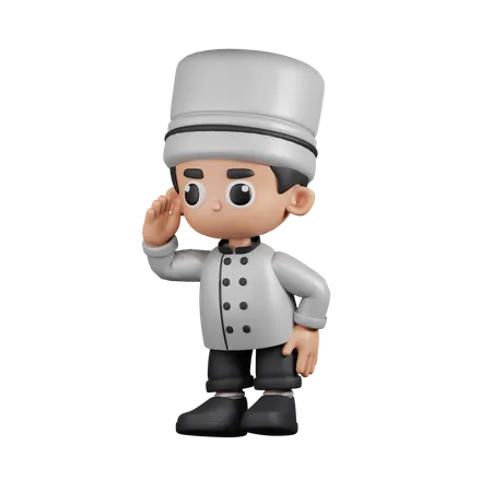 Chef Looking  3D Illustration