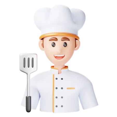 3 D Illustration Chef Male 3D Icon