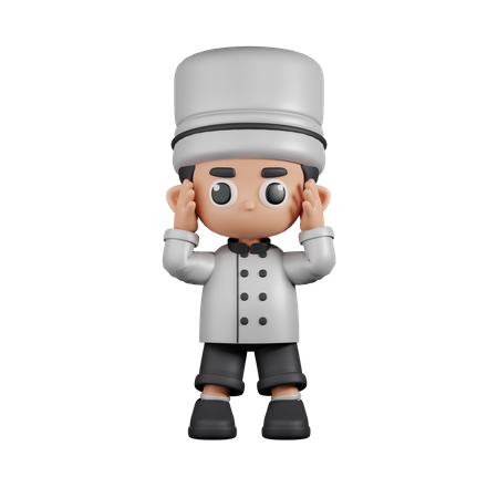 Chef mareado  3D Illustration