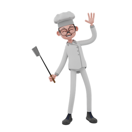 Chef masculino  3D Illustration