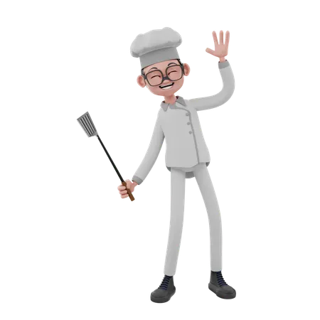 Chef masculino  3D Illustration