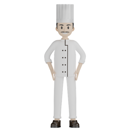 Chef masculino  3D Illustration