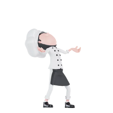 Chef muito irritado  3D Illustration