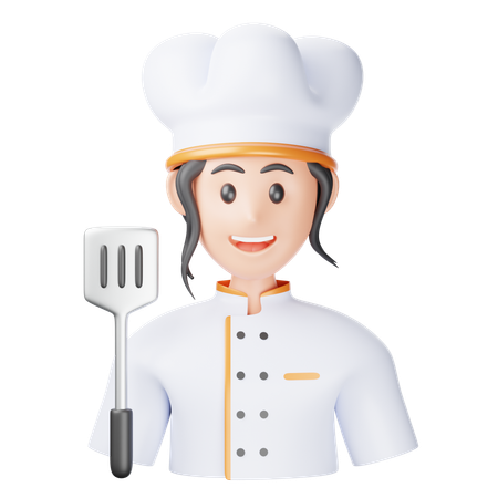 Mujer cocinera  3D Icon