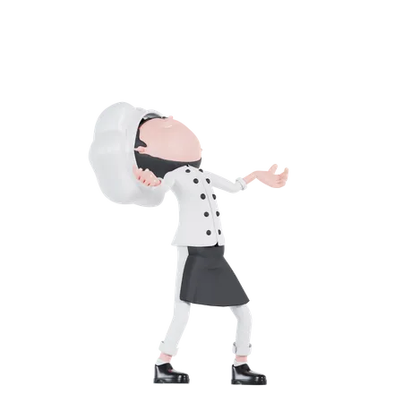 Cocinero muy enojado  3D Illustration