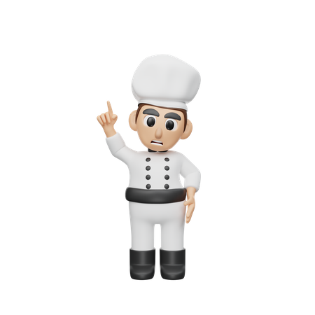 Chef Pointing Finger  3D Icon