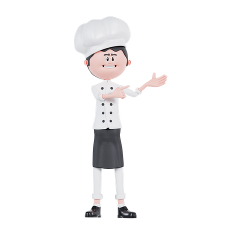 Chef Presentation  3D Illustration