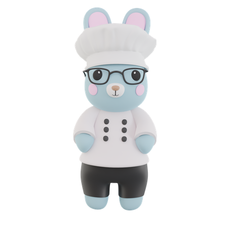 Chef Rabbit  3D Icon