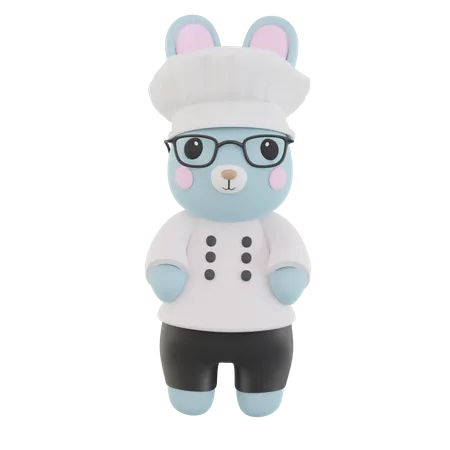 Chef Rabbit  3D Icon