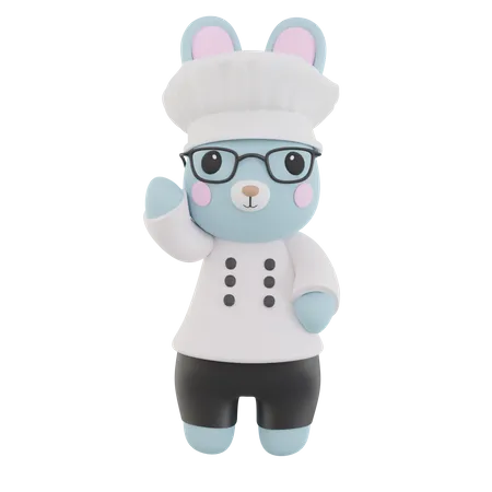 Chef Rabbit  3D Icon