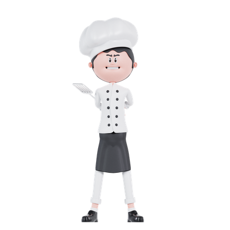 Chef Ready Pose  3D Illustration