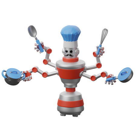 Chef robô  3D Icon