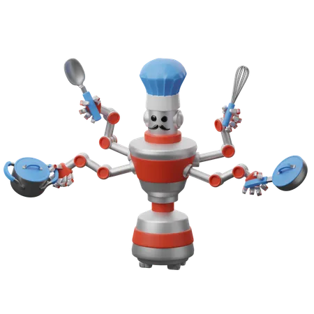 Chef robô  3D Icon