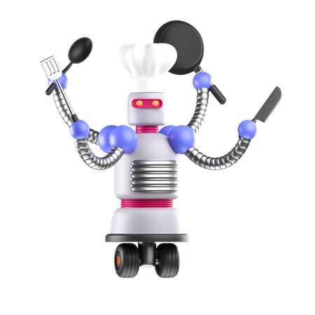 Chef robô  3D Icon