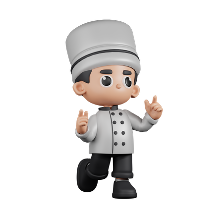 Chef se sentindo feliz  3D Illustration