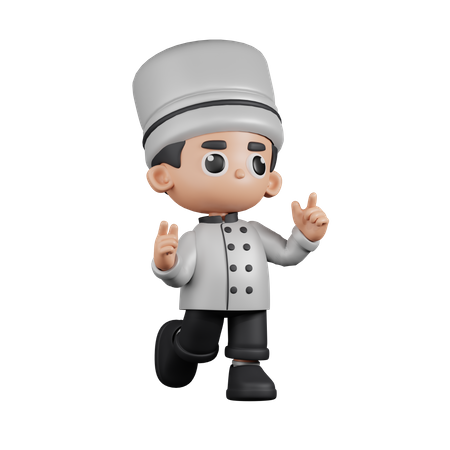 Chef sintiéndose feliz  3D Illustration