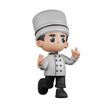 Chef sintiéndose feliz  3D Illustration
