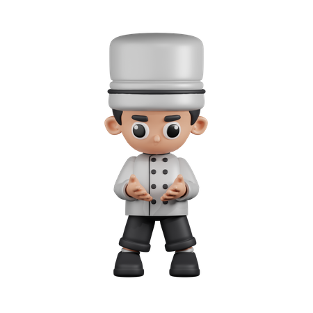 Chef sosteniendo algo  3D Illustration