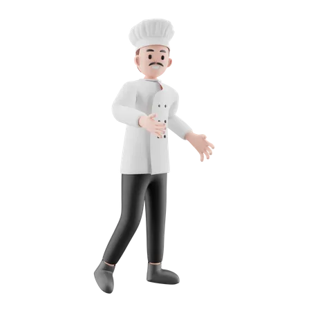 Chef standing  3D Illustration