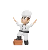 Chef Standing On Box