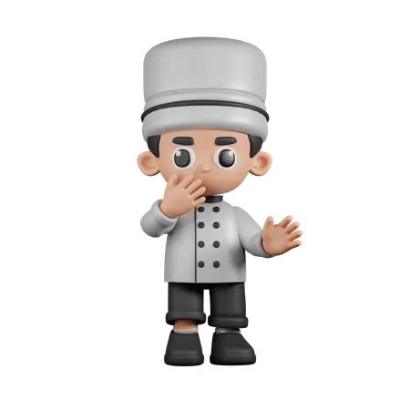 Chef Surpreso  3D Illustration