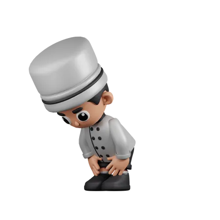 Chef Taking A Break  3D Illustration