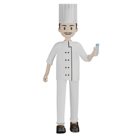 Chef Taking Order 3D Illustration