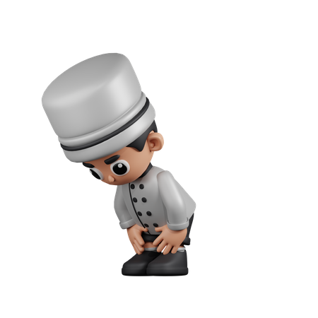 Chef tomando un descanso  3D Illustration