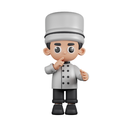 Cocinero tranquilo  3D Illustration