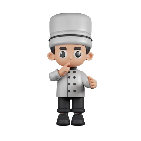 Cocinero tranquilo  3D Illustration