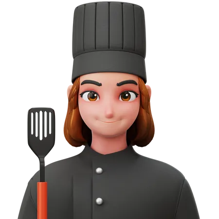 Mujer chef  3D Illustration