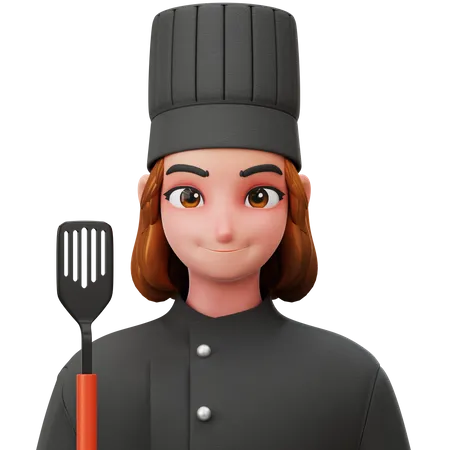 Chefin Frau  3D Illustration