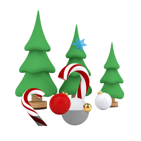 Cheistmas Tree  3D Illustration