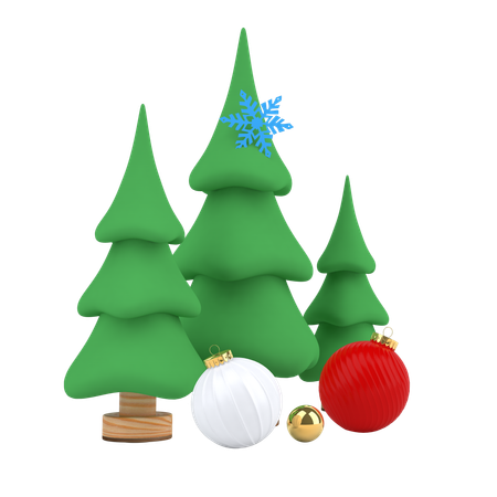 Cheistmas Tree  3D Illustration