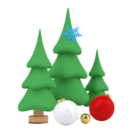 Cheistmas Tree  3D Illustration