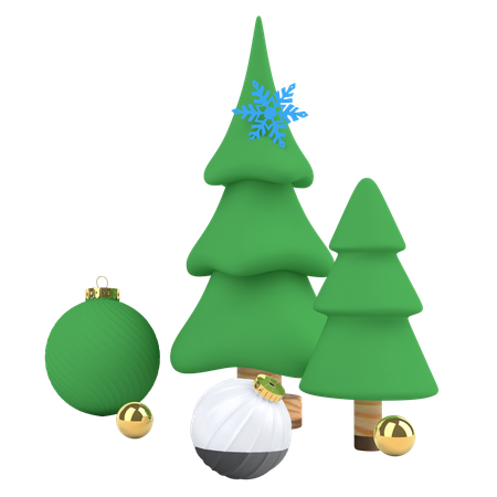 Cheistmas Tree  3D Illustration