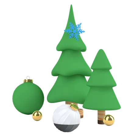 Cheistmas Tree  3D Illustration