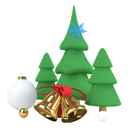 Cheistmas Tree  3D Illustration